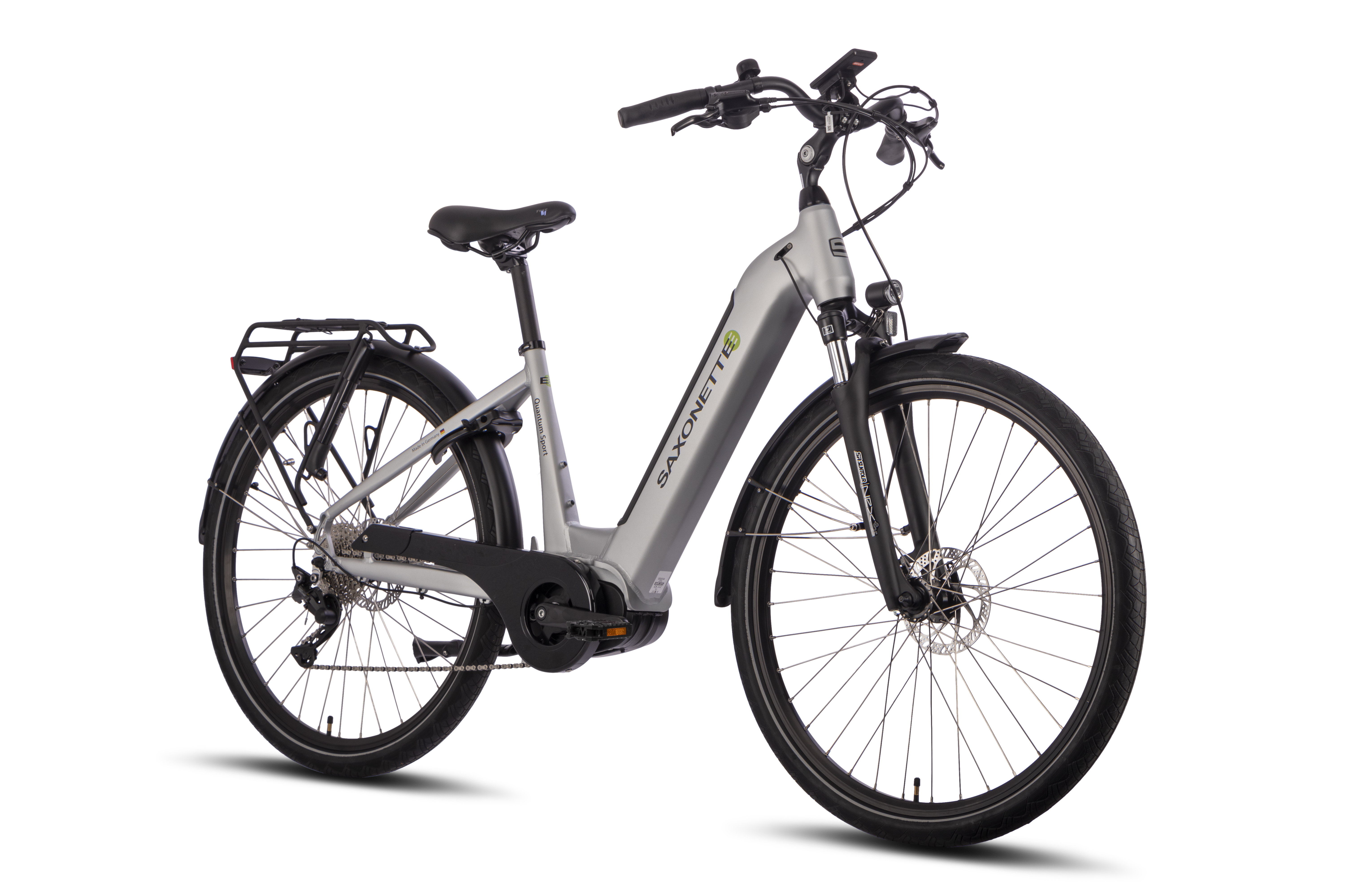 Quantum Sport Wave 10 Gang Bafang Mittelmotor Silber matt